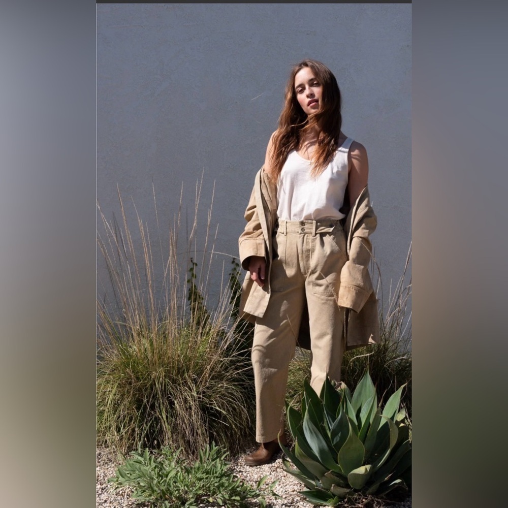 MATE THE LABEL x ORCA Garden Workwear Carpenter Pants Sz M Khaki RARE